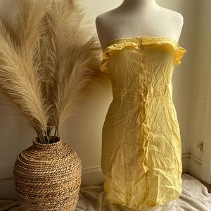 Vintage Y2K Juicy couture yellow sun faded dress cover up 0 NWT